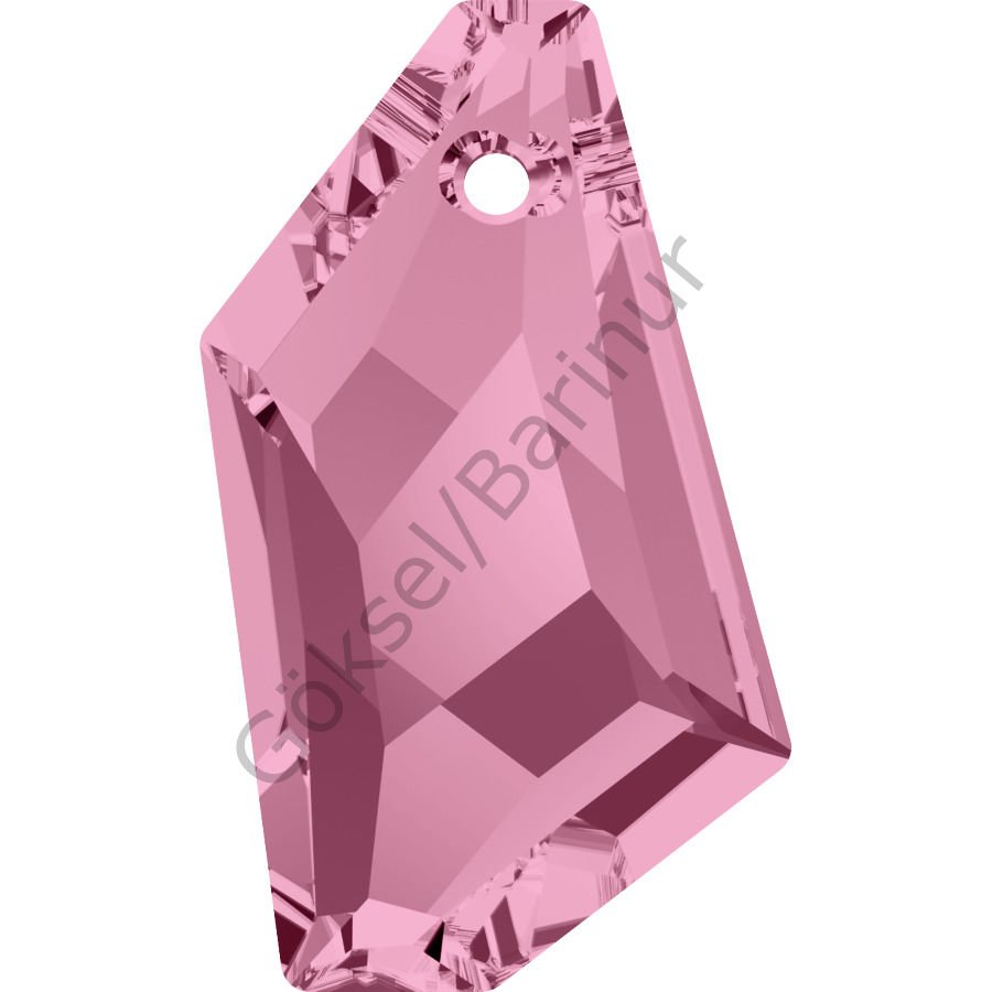 Swarovski 6670 18mm Light Rose  (223) - Toz Pembe De-Art Kolye Ucu