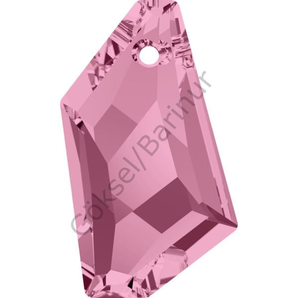 Swarovski 6670 18mm Light Rose  (223) - Toz Pembe De-Art Kolye Ucu