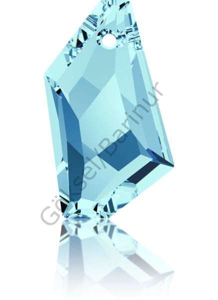 6670 24mm Aquamarine (202) - Mavi De-Art Kolye Ucu