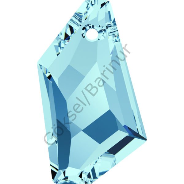 6670 24mm Aquamarine (202) - Mavi De-Art Kolye Ucu
