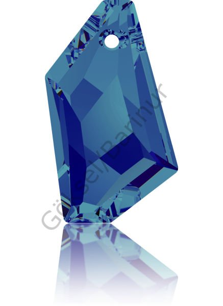 6670 24mm Crystal Bermuda Blue (001BBL) - Lacivert De-Art Kolye Ucu