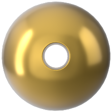 Swarovski 5810 İnci 8mm Crystal Royal Gold Pearl (001 2034) - Doygun Altın Renkte Kristal İnci Boncuk