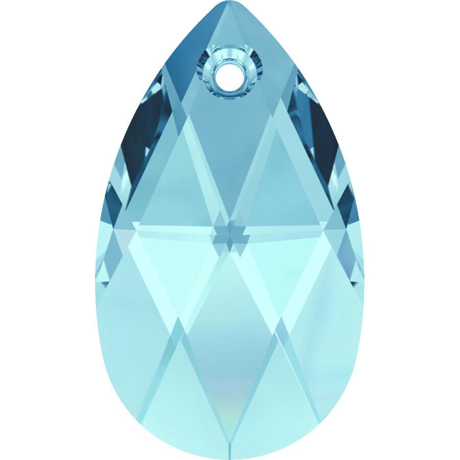 Swarovski 6106 Damla 16mm Aquamarine (202) - Mavi Kolye Ucu