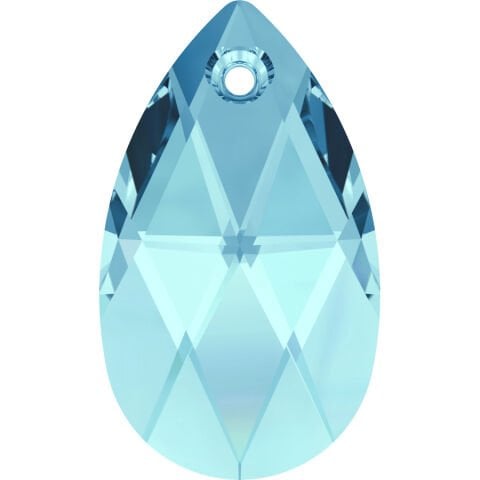 Swarovski 6106 Damla 16mm Aquamarine (202) - Mavi Kolye Ucu