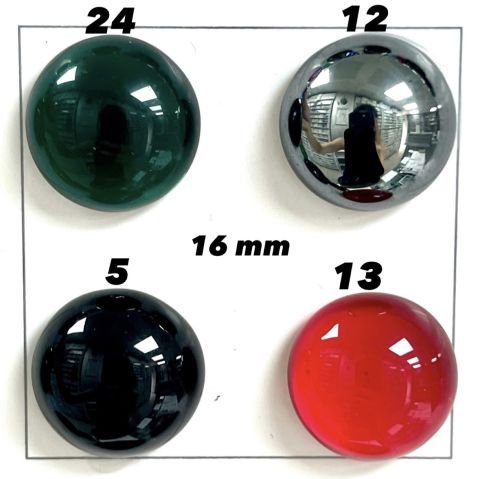 Kapşon Taş 16mm Yuvarlak - 50 ve 10 Adet - Renk Seçenekleri Mevcuttur