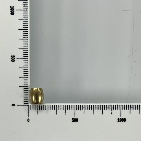 Silindir Pirinç Metal Boncuk 6mm x 7,5mm - Ham