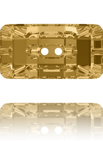 Swarovski 3093 Düğme 30x16mm Light Colorado Topaz (246) F - Açık Kahverengi Dikdörtgen Şekilli İki Delikli Kristal Düğme