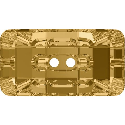 Swarovski 3093 Düğme 30x16mm Light Colorado Topaz (246) F - Açık Kahverengi Dikdörtgen Şekilli İki Delikli Kristal Düğme