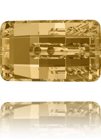 Swarovski 3093 Düğme 30x16mm Light Colorado Topaz (246) F - Açık Kahverengi Dikdörtgen Şekilli İki Delikli Kristal Düğme