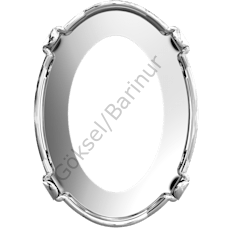 JOSEF BERGS 14X10mm Oval - 4 Hole Socket - White Coated