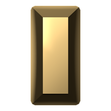 Swarovski 2510 Dikdörtgen Mini  3,7x1,9mm Crystal Aurum (001AUR) Foyalı - Dikdörtgen Şekilli Altı Düz Mini Kristal Taş