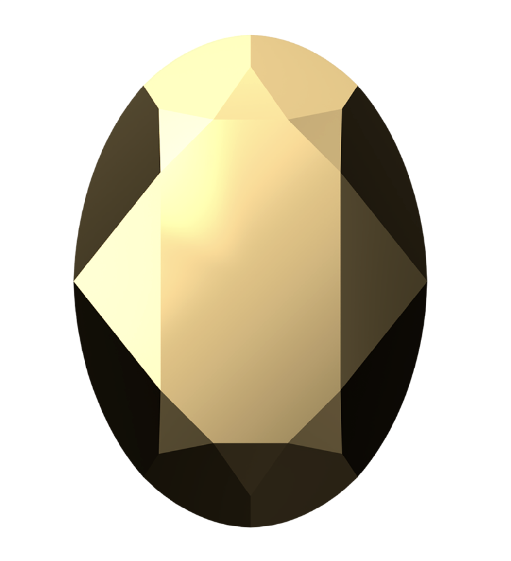 Swarovski 4120 Oval Fancy 18x13mm Crystal Aurum (001AUR) Foyalı - Oval Altın Renkli Kristal Taş