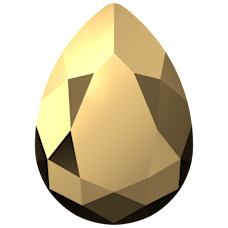 Swarovski 4320 Damla 10x7mm Crystal Aurum (001AUR)  F - Damla Şekilli Altın Kristal Taş