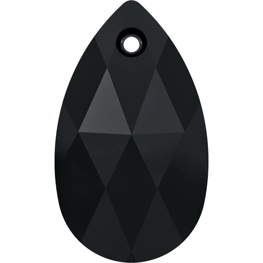 Swarovski 6106 Damla 16mm Jet (280) - Siyah Kolye Ucu