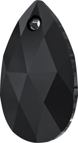 Swarovski 6106 Damla 16mm Jet (280) - Siyah Kolye Ucu