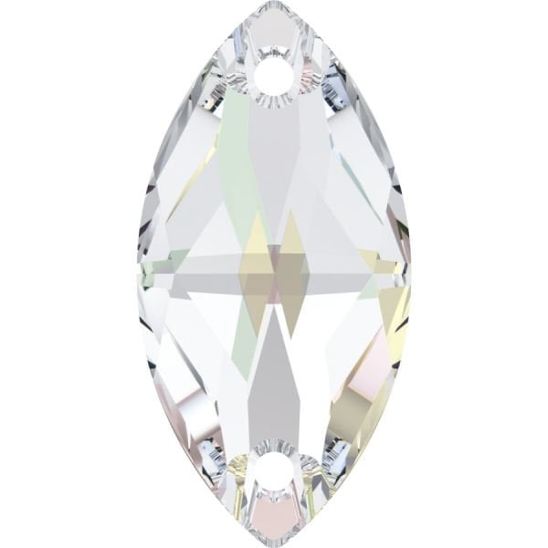 3223 18x9mm Crystal AB (001AB) F - Shuttle Post Stone