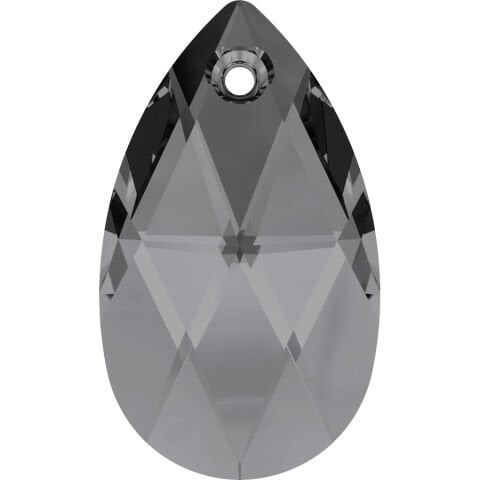 Swarovski 6106 Damla 16mm Crystal Silver Night (001SINI) - Füme Kolye Ucu