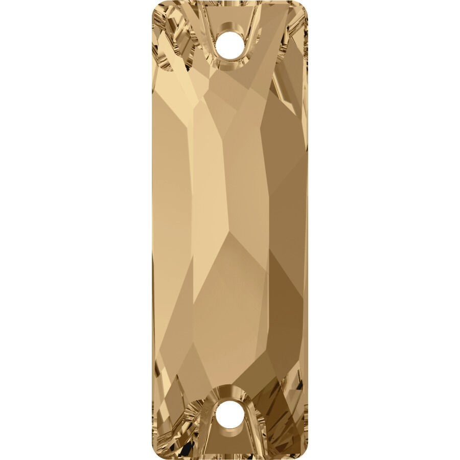 Swarovski 3255 Cosmic Baguette 18x6mm Crystal Golden Shadow (001GSHA) Foyalı - Altın Renkli Baget Dikme Taş