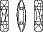 Swarovski 5535 Column Bead 23,5x5mm Crystal Aurore Boreale (001AB)  - Janjan Renkli Baget Boncuk