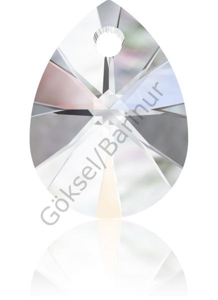 6128 10mm Crystal Aurore Boreale (001AB) - Janjan Armut Kristal Kolye Ucu