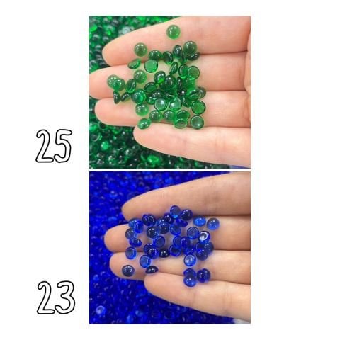 Kapşon Taş 6mm Yuvarlak - 500 veya 1000 Adet - Renk Seçenekleri Mevcuttur