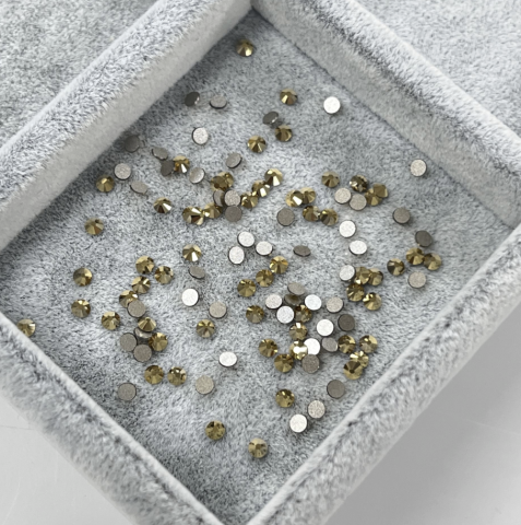 Swarovski 2058 Altı Düz SS9 Crystal Aurum F (001 AUR) - Yuvarlak Altın Rengi Kristal Taş