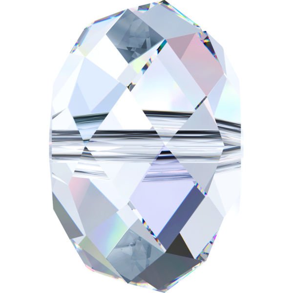 Swarovski 5040 Yassı Boncuk 8mm Crystal AB - Janjan Renkli Yassı Boncuk