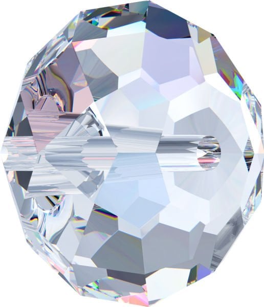 Swarovski 5040 Yassı Boncuk 8mm Crystal AB - Janjan Renkli Yassı Boncuk