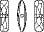 Swarovski 5534 Column Bead 14,5x5mm Crystal AB (001AB)  - Janjan Renkli Baget Boncuk