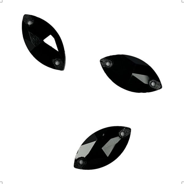 SHUTTLE 12x6MM PILLOW JET BLACK