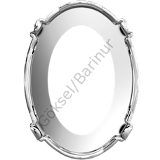 JOSEF BERGS 18x13mm Oval - 4 Delikli Yuva - Beyaz Kaplamalı