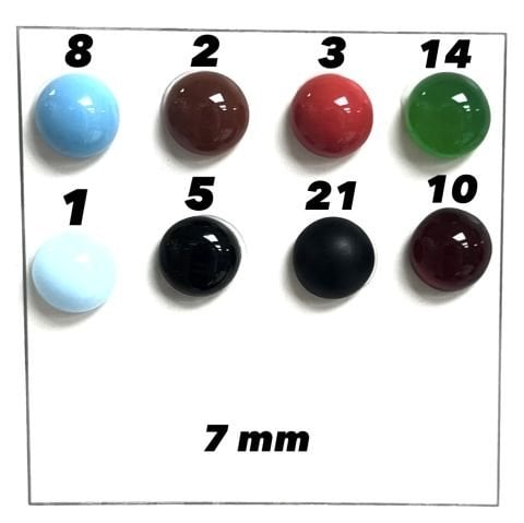 Kapşon Taş 7mm Yuvarlak - 500 ve 100 Adet - Renk Seçenekleri Mevcuttur