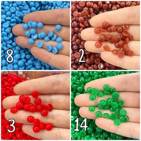 Kapşon Taş 7mm Yuvarlak - 500 ve 100 Adet - Renk Seçenekleri Mevcuttur