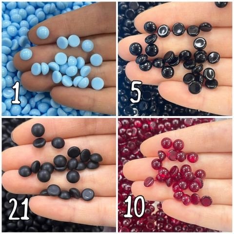 Kapşon Taş 7mm Yuvarlak - 500 ve 100 Adet - Renk Seçenekleri Mevcuttur