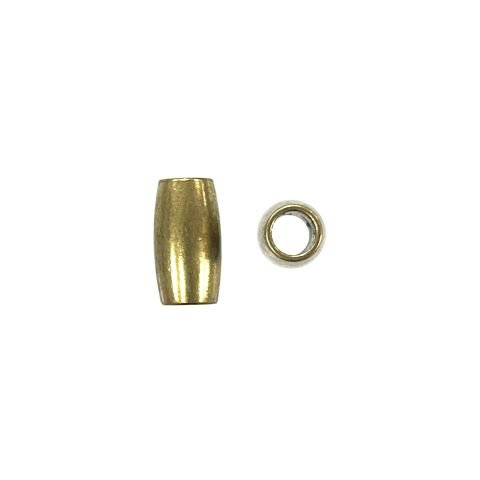 Silindir Pirinç Metal Boncuk 5mm x 9mm - Ham