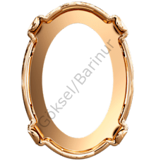 JOSEF BERGS 18x13mm Oval - 4 Holes Slot - Raw