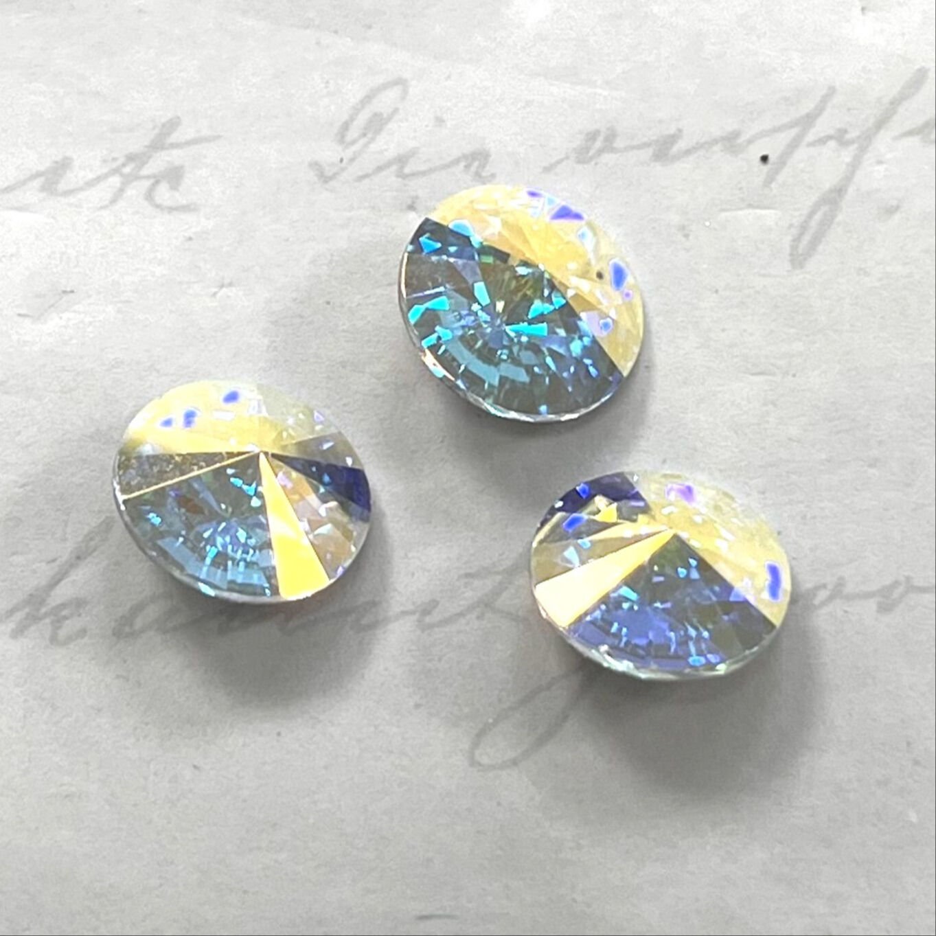 Swarovski 1122 SS39 Crystal AB (001AB) F Mercimek Rivoli Kristal Taş - 12-72-144 Adetlik Paketler