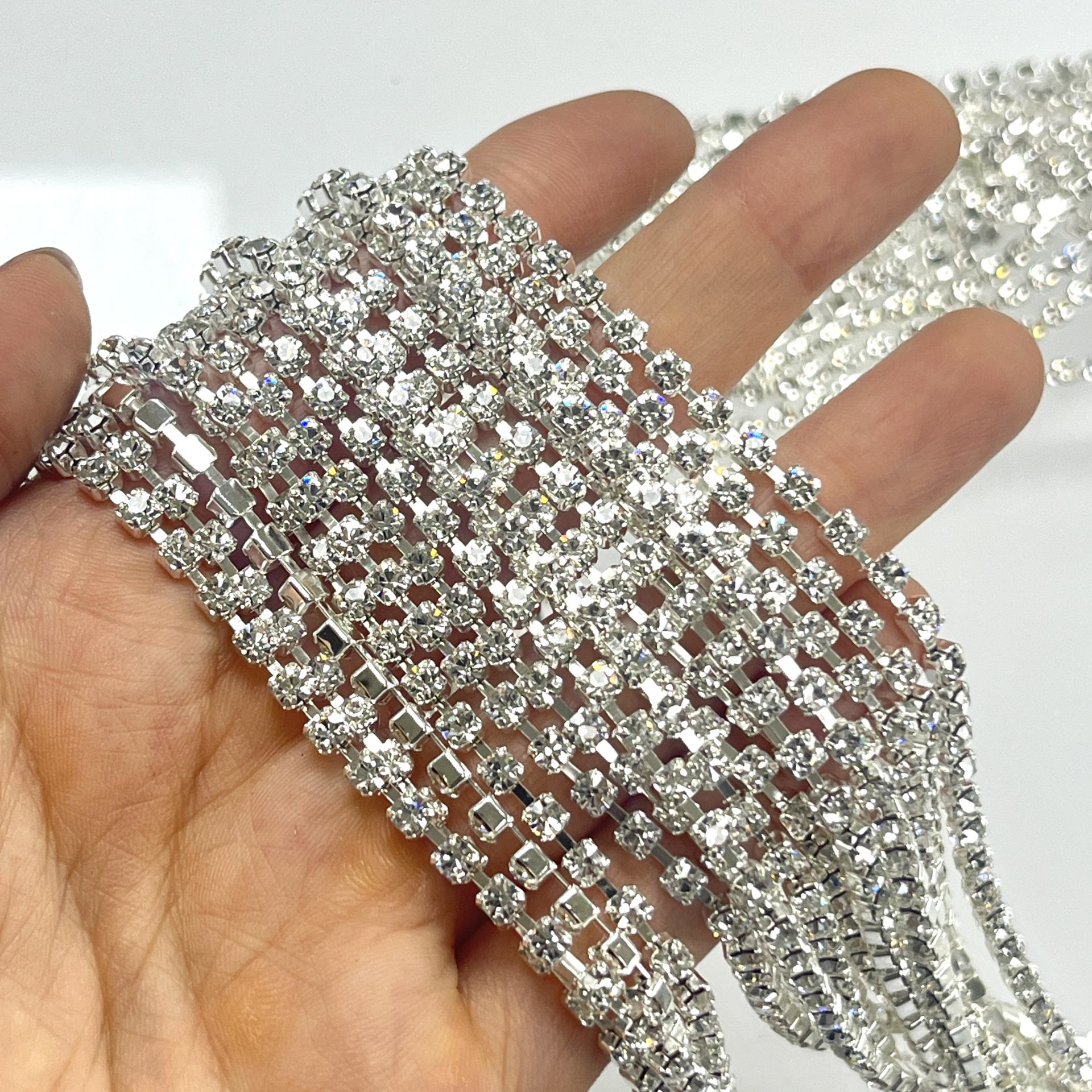 Zincir Cupchain SS12 Crystal Beyaz Kaplama - 12,50 Metrelik Paket