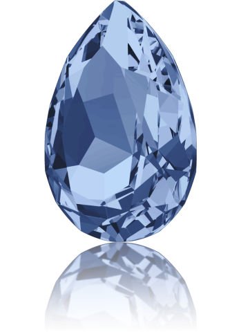 Swarovski 4320 Damla 14x10mm Recreated Ice Blue (1405)  F - Damla Şekilli Buz Mavisi Kristal Taş