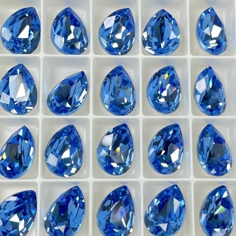 Swarovski 4320 Damla 14x10mm Recreated Ice Blue (1405)  F - Damla Şekilli Buz Mavisi Kristal Taş