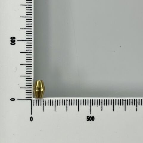 Piramit Pirinç Metal Boncuk 3,5mm x 4mm - Ham