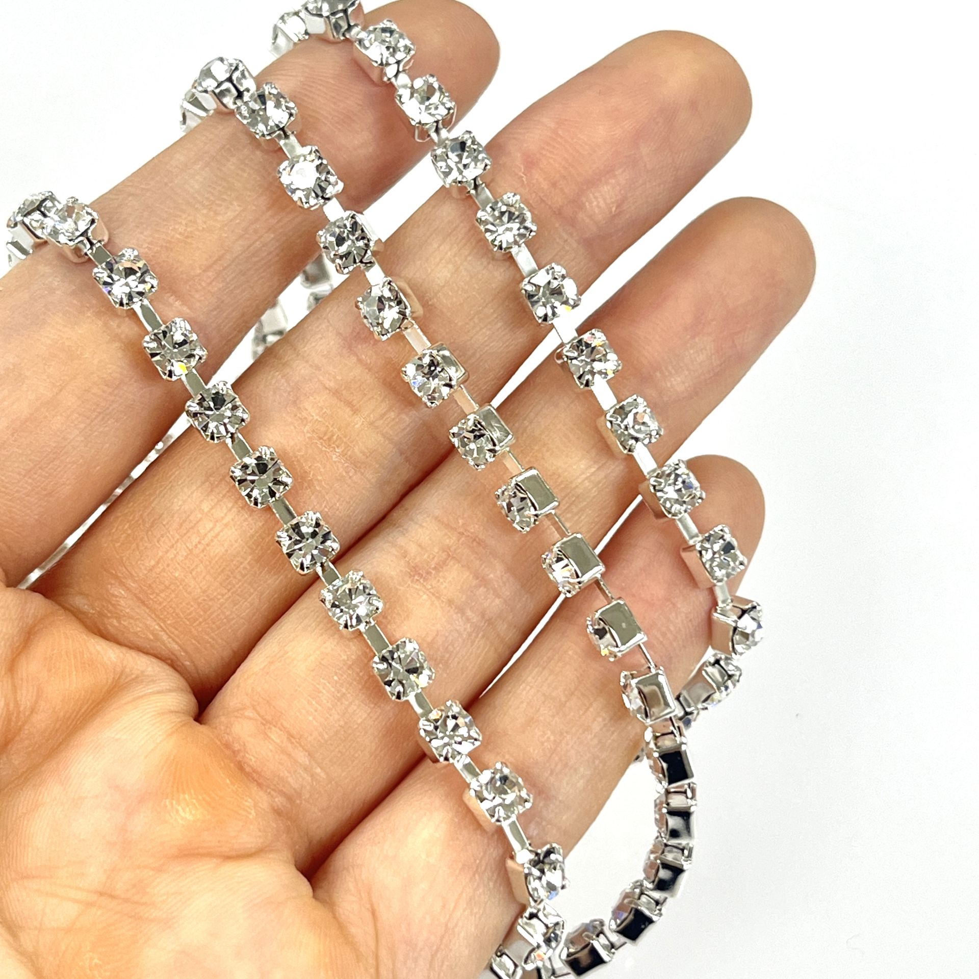 Zincir Cupchain SS16 Crystal Beyaz Kaplama - 12,50 Metrelik Paket