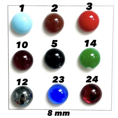 Kapşon Taş 8mm Yuvarlak - 500 ve 100 Adet - Renk Seçenekleri Mevcuttur