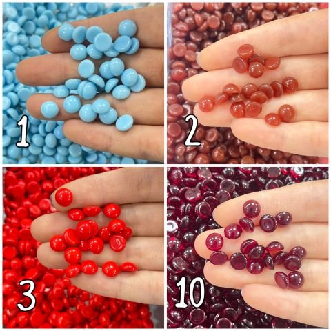 Kapşon Taş 8mm Yuvarlak - 500 ve 100 Adet - Renk Seçenekleri Mevcuttur