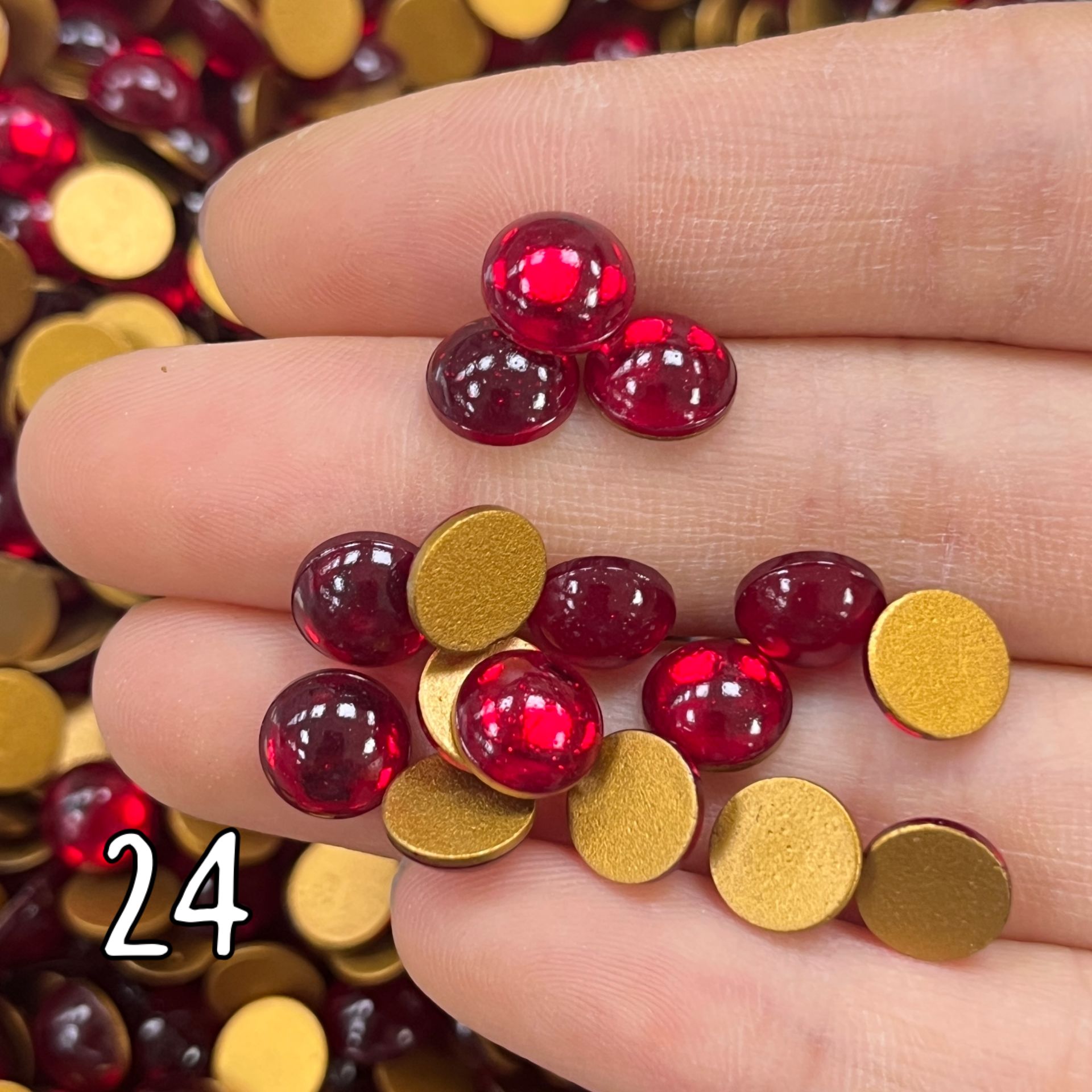 Kapşon Taş 8mm Yuvarlak - 500 ve 100 Adet - Renk Seçenekleri Mevcuttur