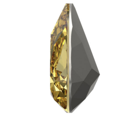 Swarovski 4320 Damla 14x10mm Recreated Dark Jonquil (1407)  F - Damla Şekilli Limon Renkli Kristal Taş