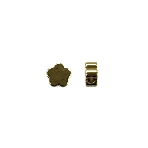 Papatya Şekilli Pirinç Metal Boncuk 6mm x 6mm - Ham