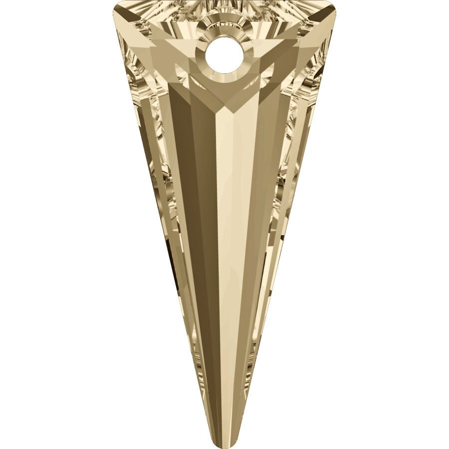 Swarovski 6480 28mm Spike Pendant Crystal Golden Shadow (001GSHA) - Altın Kolye Ucu