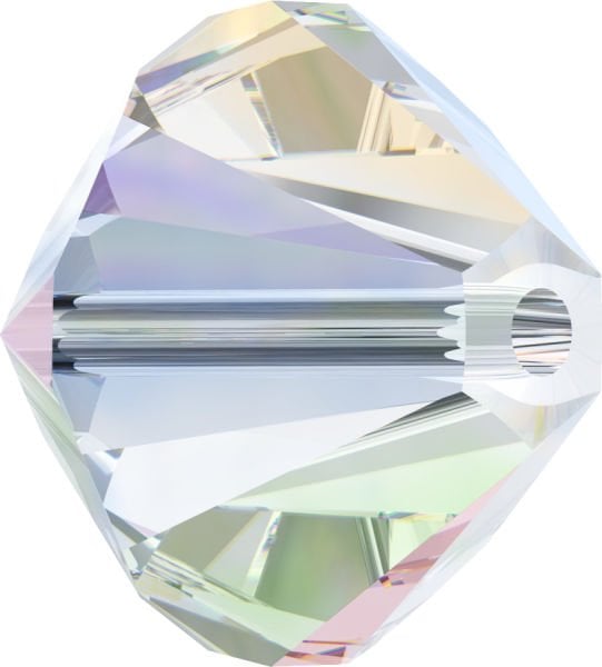 Swarovski 5328 Bicone Boncuk 3mm Crystal AB (001AB) - Janjan Bicone Piramit Boncuk