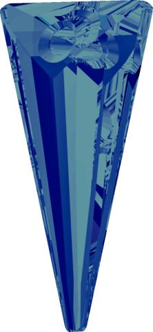 Swarovski 6480 28mm Spike Pendant Crystal Bermuda Blue (001BBL) - Mavi Kolye Ucu